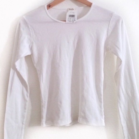 Long sleeve white cropped tee PACSUN - Picture 1 of 2